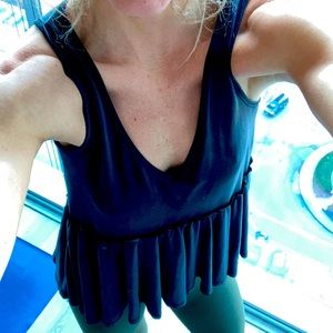 Urban outfitters black tank Never worn! Size XS beautiful detail flows nicely